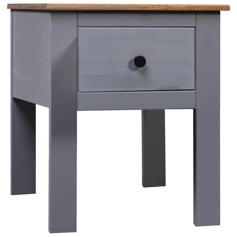 Bedside Cabinet Grey 46X40x57 Cm Pine Panama Range Bedside Tables