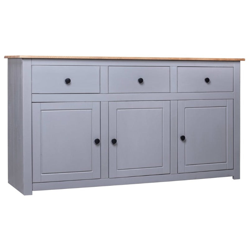 Vidaxl Sideboard Grey 135X40x80 Cm Solid Pinewood Panama Range Sideboards & Buffets