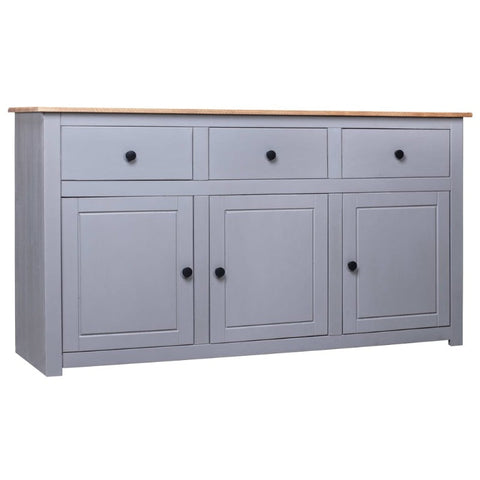 Vidaxl Sideboard Grey 135X40x80 Cm Solid Pinewood Panama Range Sideboards & Buffets