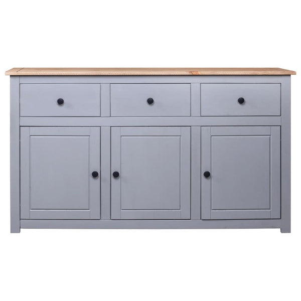 Vidaxl Sideboard Grey 135X40x80 Cm Solid Pinewood Panama Range Sideboards & Buffets