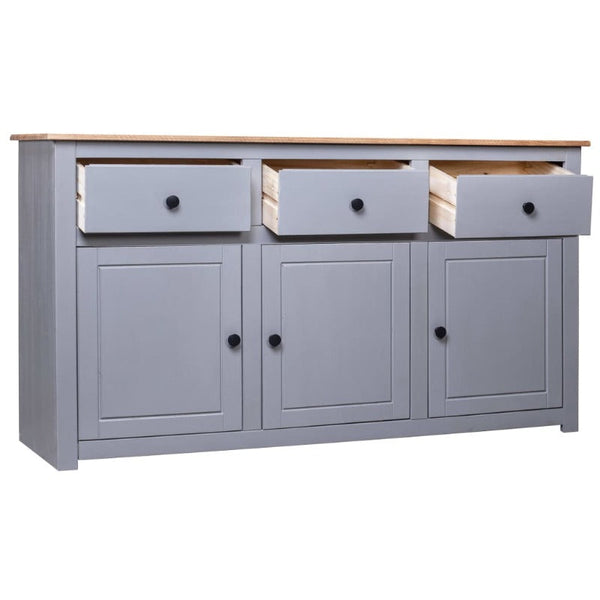 Vidaxl Sideboard Grey 135X40x80 Cm Solid Pinewood Panama Range Sideboards & Buffets