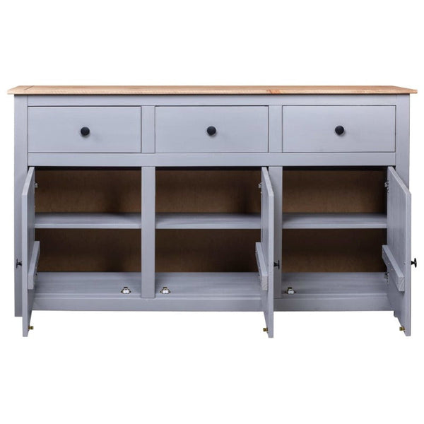 Vidaxl Sideboard Grey 135X40x80 Cm Solid Pinewood Panama Range Sideboards & Buffets