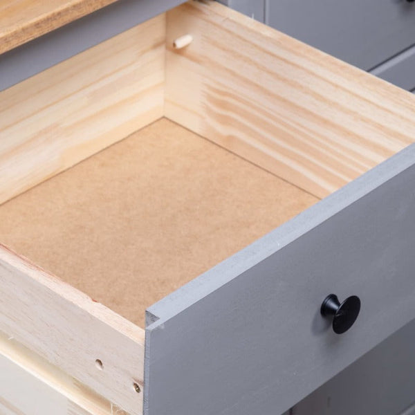 Vidaxl Sideboard Grey 135X40x80 Cm Solid Pinewood Panama Range Sideboards & Buffets