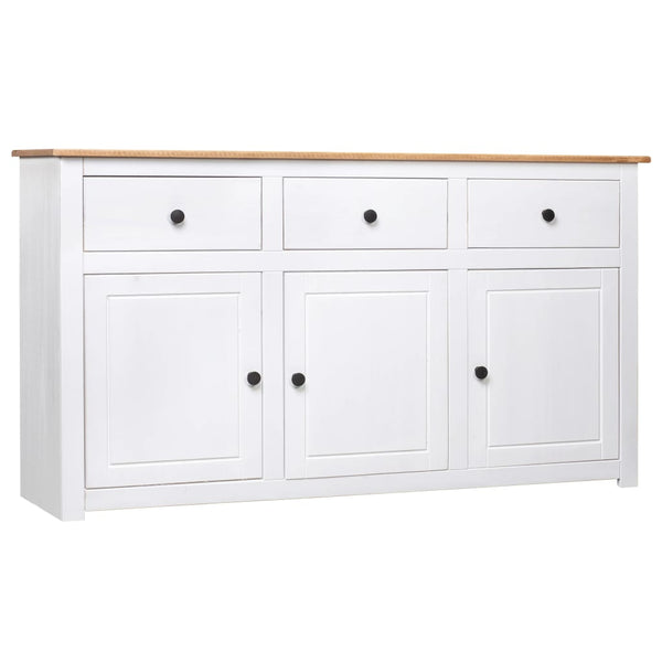 Vidaxl Sideboard White 135X40x80 Cm Solid Pinewood Panama Range Sideboards & Buffets