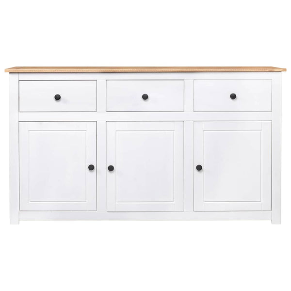 Vidaxl Sideboard White 135X40x80 Cm Solid Pinewood Panama Range Sideboards & Buffets
