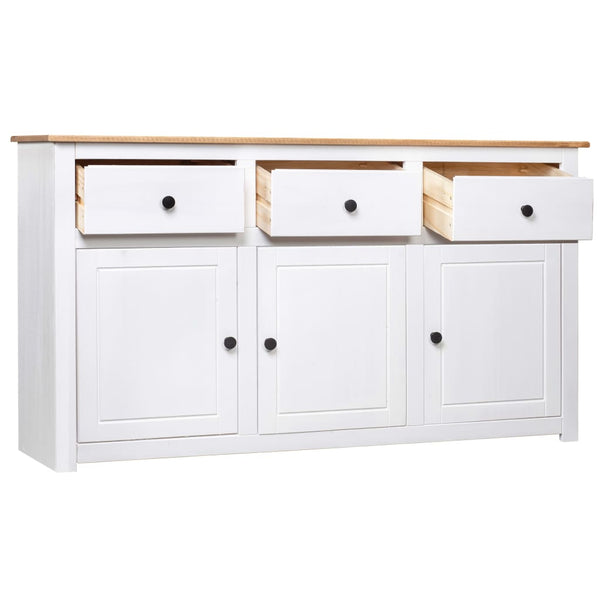 Vidaxl Sideboard White 135X40x80 Cm Solid Pinewood Panama Range Sideboards & Buffets