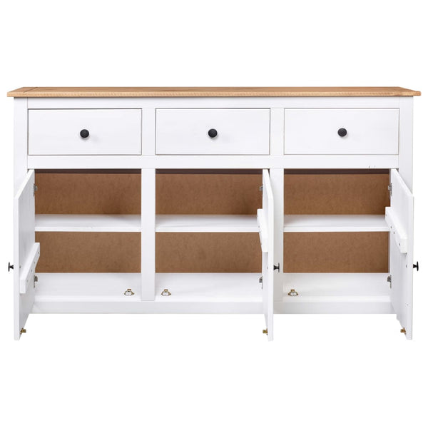 Vidaxl Sideboard White 135X40x80 Cm Solid Pinewood Panama Range Sideboards & Buffets