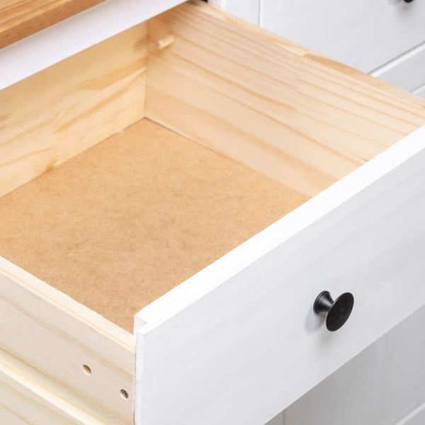 Vidaxl Sideboard White 135X40x80 Cm Solid Pinewood Panama Range Sideboards & Buffets