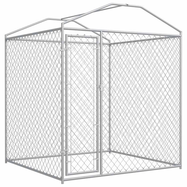 Vidaxl Outdoor Dog Kennel With Canopy Top 193X193x225 Cm Dog Kennels