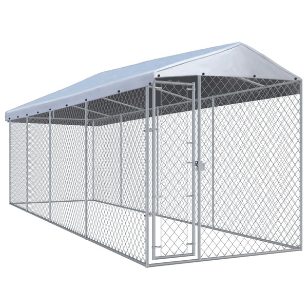 Outdoor Dog Kennel With Roof 760X190x225 Cm
