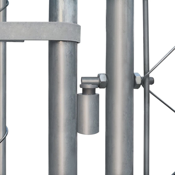 Galvanised Steel Dog Kennel With Hinged Door Outdoor Pet Enclosure 2X2x1 Metre Dog Kennels