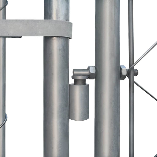 Galvanised Steel Outdoor Dog Kennel With Hinged Door And Chain Link Mesh Dog Kennels