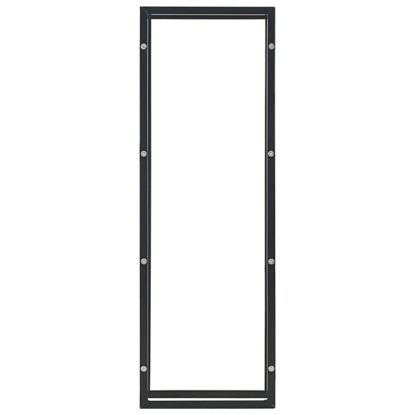 Firewood Rack Black 50X20x150 Cm Steel Fireplace & Stove Accessories