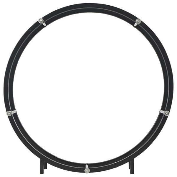 Steel Firewood Rack Black Round Sturdy Log Holder For Home And Garden Firewood Racks