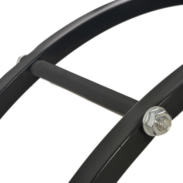 Steel Firewood Rack Black Round Sturdy Log Holder For Home And Garden Firewood Racks