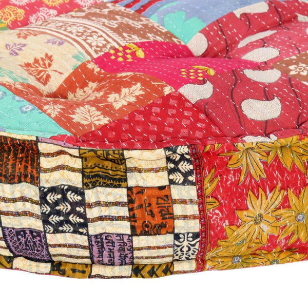 Pouffe 100X20 Cm Patchwork Fabric Ottomans Footstools & Poufs