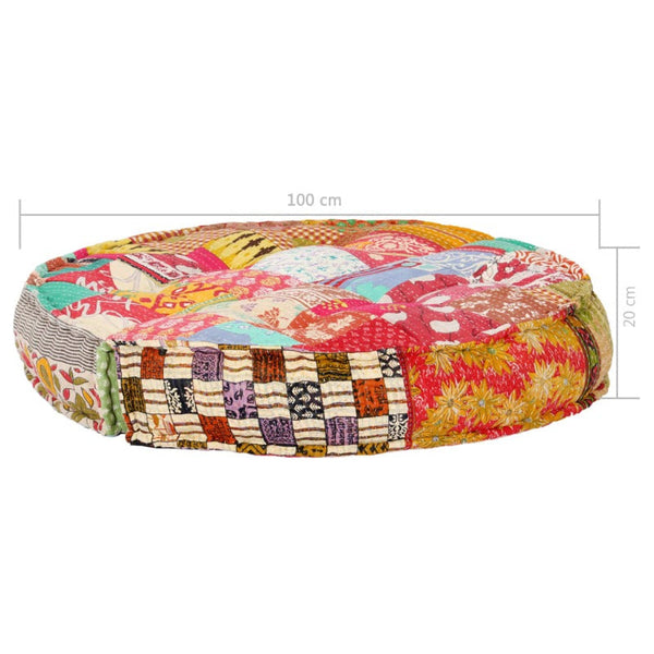 Pouffe 100X20 Cm Patchwork Fabric Ottomans Footstools & Poufs