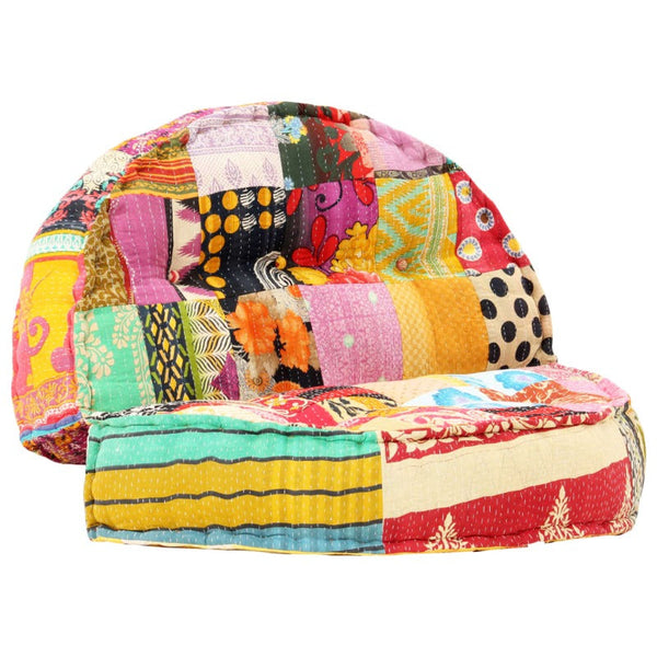 Pouffe 100X20 Cm Patchwork Fabric Ottomans Footstools & Poufs