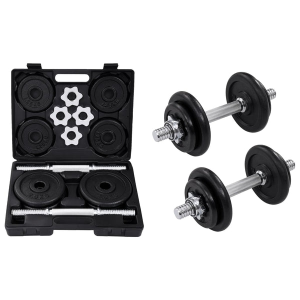 15 Piece Dumbbell Set 20 Kg Cast Iron Dumbbells