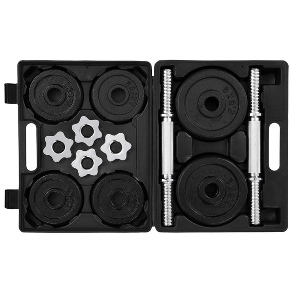 15 Piece Dumbbell Set 20 Kg Cast Iron Dumbbells