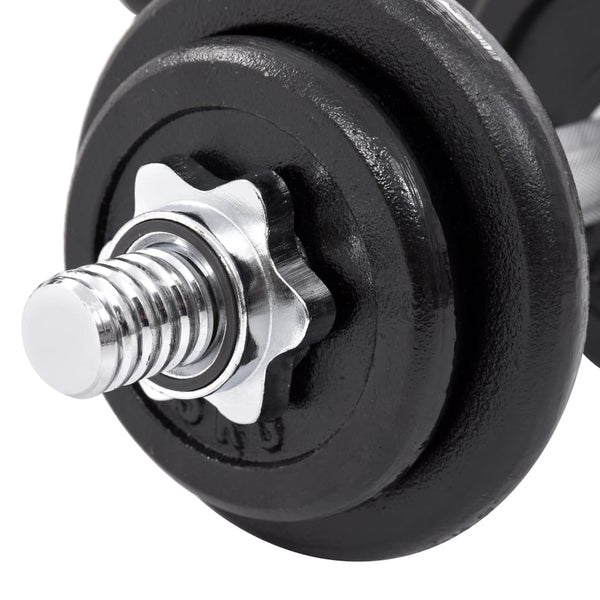 15 Piece Dumbbell Set 20 Kg Cast Iron Dumbbells