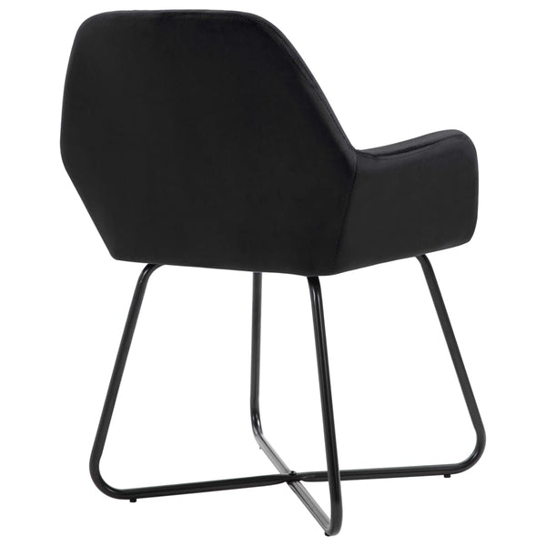 Vidaxl Set Of 6 Black Velvet 61X61x84 Cm Dining Chairs