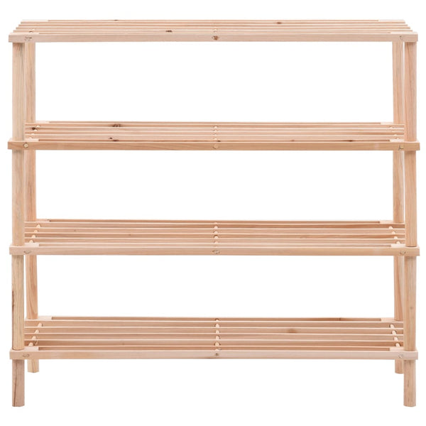 4 Tier Shoe Rack Solid Fir Wood Shoe Racks