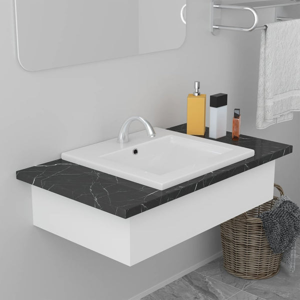 Bathroom Sinks Built In Basin 42X39x18 Cm Ceramic White
