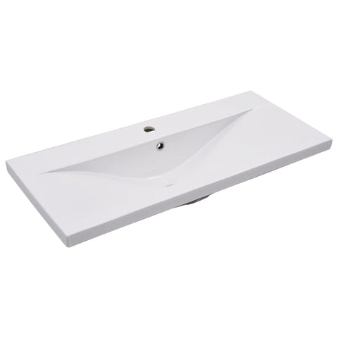 Built In Basin 91X39.5X18.5 Cm Ceramic White Bathroom Sinks