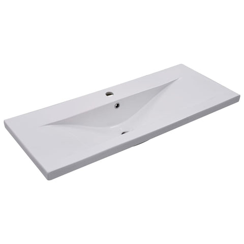 Bathroom Sinks Built In Basin 101X39.5X18.5 Cm Ceramic White