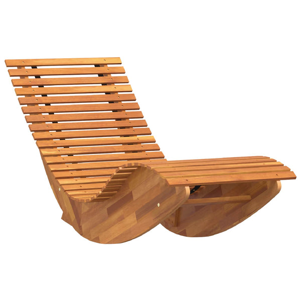 Vidaxl Acacia Wood Rocking Sun Set Of 2 Loungers