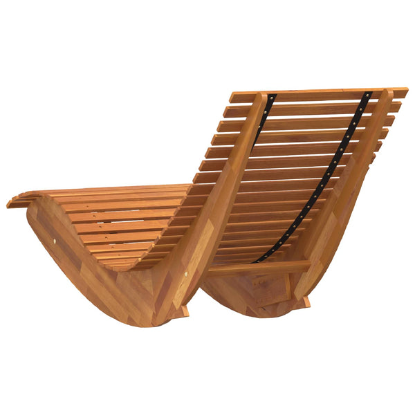 Vidaxl Acacia Wood Rocking Sun Set Of 2 Loungers