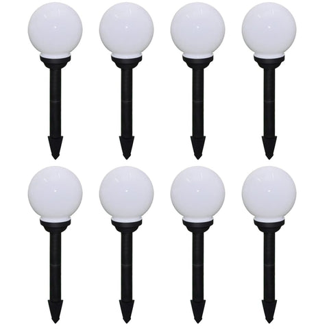 Outdoor Pathway Lamps 8 Pcs Led 15 Cm With Ground Spike Landscape & Walkway Lights