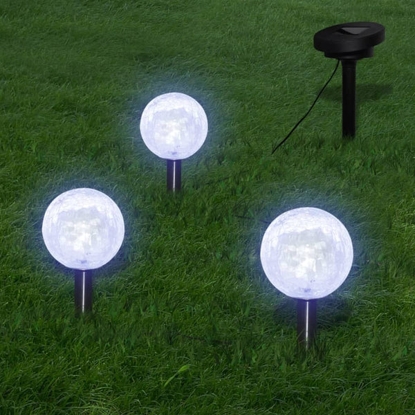 Garden Lights 6 Pcs Led With Spike Anchors & Solar Panels Landscape & Walkway Lights