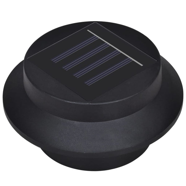 Vidaxl Outdoor Solar Fence Lamps 12 Pcs Led Black Landscape & Walkway Lights