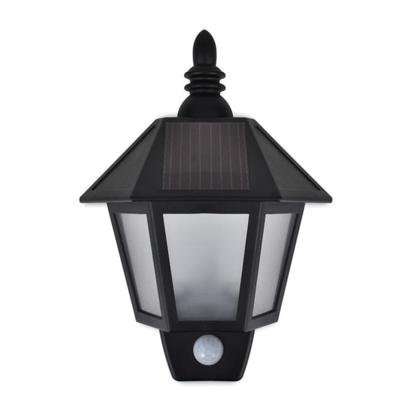 Solar Wall Lamps 2 Pcs With Motion Sensor Black Landscape & Walkway Lights