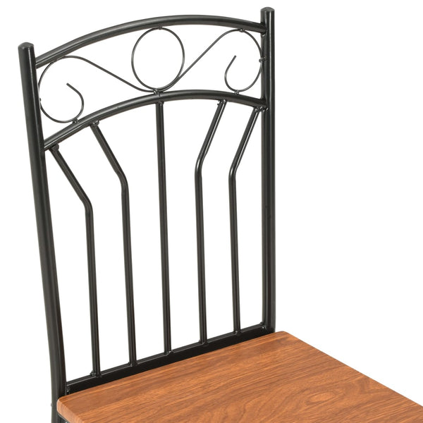 4 Pcs Brown Mdf Dining Chairs