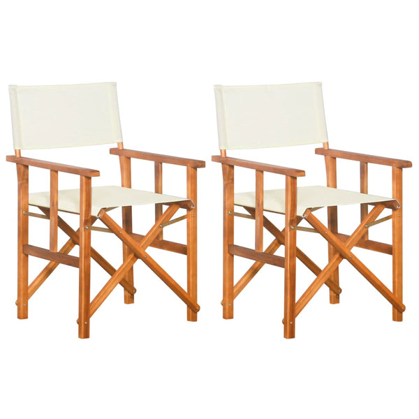 Director's Chairs 2 Pcs Solid Acacia Wood Patio Chairs