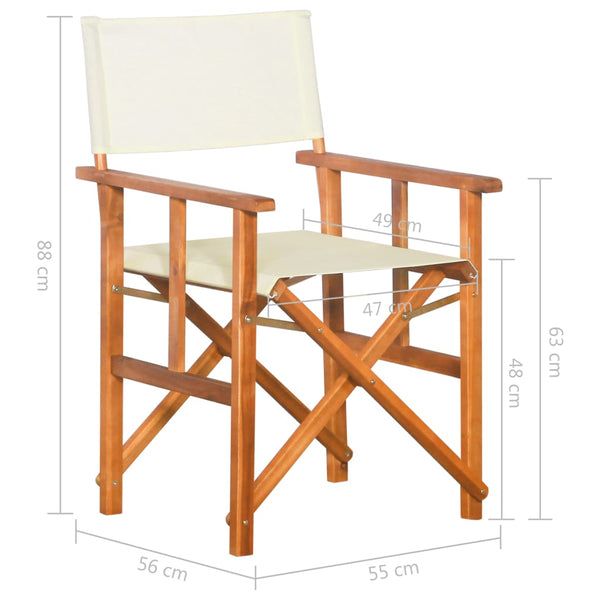 Director's Chairs 2 Pcs Solid Acacia Wood Patio Chairs