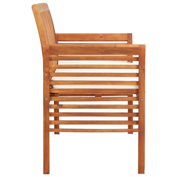 Vidaxl 3 Seater Garden Bench With Cushion 150 Cm Solid Acacia Wood Patio Benches