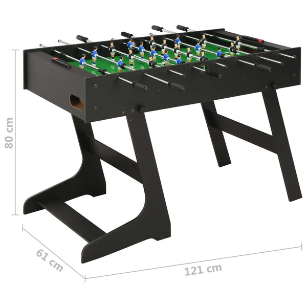 Folding Football Table 121X61x80 Cm Black Foosball