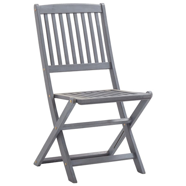 Folding Outdoor Chairs 2 Pcs Solid Acacia Wood