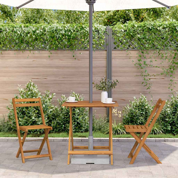 Vidaxl Folding Garden Table 70X70x75 Cm Solid Acacia Wood Patio & Garden Tables