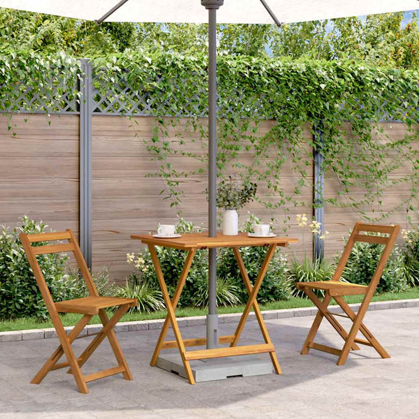 Vidaxl Folding Garden Table 70X70x75 Cm Solid Acacia Wood Patio & Garden Tables