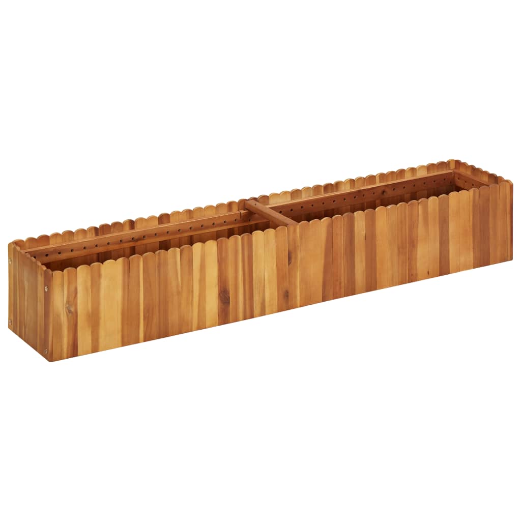 Vidaxl Garden Raised Bed 150X30x25 Cm Solid Acacia Wood Raised Garden Beds