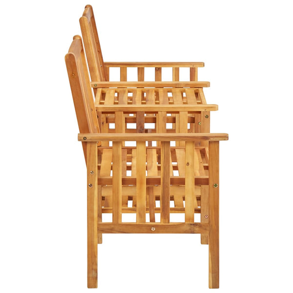 Vidaxl Garden Chairs With Tea Table 159X61x92 Cm Solid Acacia Wood Patio Chairs