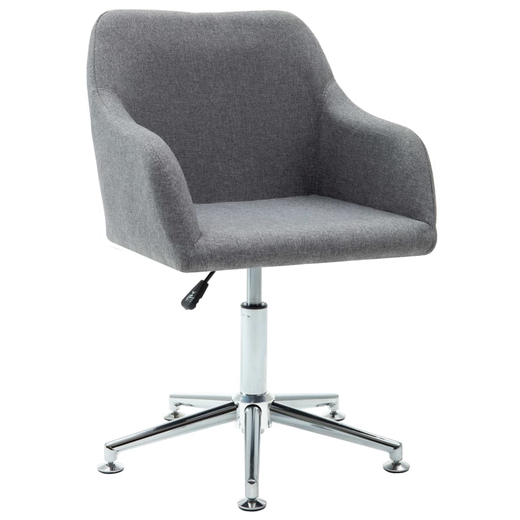 Swivel Office Chair Light Grey Fabric Office Chairs