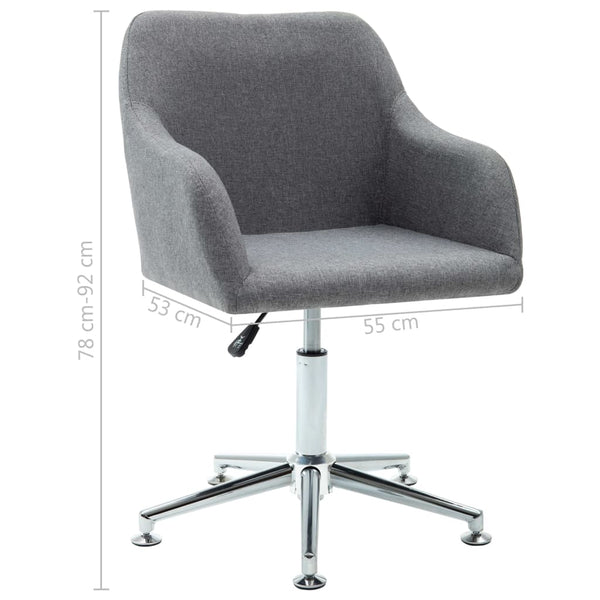 Swivel Office Chair Light Grey Fabric Office Chairs