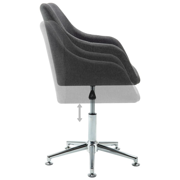 Swivel Office Chair Dark Grey Fabric Office Chairs