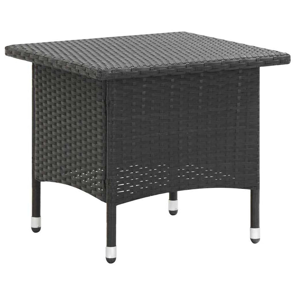 Vidaxl Tea Table Black 50X50x47 Cm Poly Rattan Coffee Tables